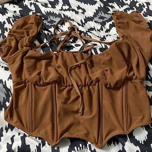 Brown Corset Top